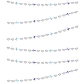 6pcs Glitter Airplane & Cloud Garland – Aviation Party Decor for Birthday, Baby Shower and More