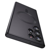 Matte Samsung Galaxy S22 Ultra Case Slim Magnetic With Camera Protector Black
