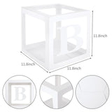 Baby Boxes For Baby Shower Decoration With 8 Letters And 36 Balloons 4Pcs Clear Balloon Boxes Baby Blocks For Girls Birthday Party Decorations(Pink)