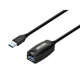 5-Meter Usb 3.0 A Male To A Female Active Extension Cable, Black