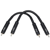 Cess-111-6I Rca Preamp Jumpers Male To Male Patch Cable, 2 Pack (6 Inches)