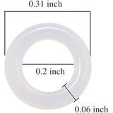150Pcs Rubber O-Ring Switch Dampeners Keycap 8X5X1.5Mm Clear White Cherry Mx S