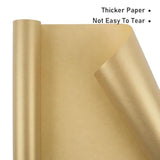 Gold Matte Wrapping Paper,Solid Color Pearly-Lustre Paper,Gift Wrapping Paper,Perfect For Wedding,Valentine'S Day,Birthday, Christmas,Baby Shower,Diy Bouquet (17 Inches X 32.8 Feet)