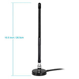 27MHz CB Radio Antenna Soft Whip Magnetic Base BNC & PL259 Male Compatible with Cobra Midland Uniden Maxon President Portable Handheld CB Radio Car