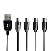 Usb Type C Splitter Charging Cable,1Ft 4 In 1 Multi Charging Cable, Usb A To 4