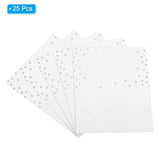 Tent Place Cards, 25Pcs Greeting Cards 4.48 X 3.51Inch Favor Decor Foldable Blank Card For Wedding Party Diy Table Name Place Cards Silver Tone Point White