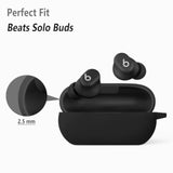 Beats Solo Buds Silicone Case with Carabiner, Protective Cover for Solo Buds, Black