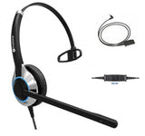 HD-500 Premium Single Ear Headset with Noise Canceling Microphone and 2.5mm Cable for Cisco SPA303, SPA502g, SPA504g, SPA508g, SPA509g, SPA514g,