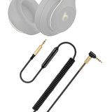 Studio3 Coiled Audio Cable Replacement For Beats Studio3 / Solo3 Wireless Headsets, 3.5Mm In-Line Mic/Volume Control Headphone Cord Works On Ps5 Xbox One, 8Ft