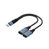 Usb C Splitter 1 In 2 Out Dual Usb C Headphone And Charger Type C Audio Adapter With Pd 60W Charging Port Dongle Cable Splitter For Iphone 16/15 Ipad Galaxy S24 S23