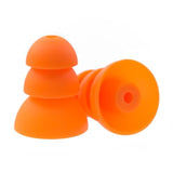 Silicone Ear Tips Replacement For Shure Se215 Pro Se425 Se535 Se846 Aonic4 Aonic5 Earphones, Triple Flange Earbuds Tips 8 Pairs (Black*4/Yellow*2/Orange*2)