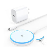 Magnetic Wireless Charger 15W With 20W Adapter & 6Ft Cable – Magsafe Charger For Iphone 16/15/14/13/12 Pro/Max/Plus/Mini & Airpods 3/2/Pro – Fast Wireless Charging Pad For Home, Office, Travel
