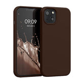 kwmobile Case Compatible with Apple iPhone 13 Case - TPU Silicone Phone Cover with Soft Finish - Chocolate