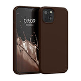 kwmobile Case Compatible with Apple iPhone 13 Case - TPU Silicone Phone Cover with Soft Finish - Chocolate