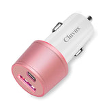 Dual Usb Car Charger Adapter, 20W Fast Charge For Iphone 16/15 Pro Max/Plus/14/13/12/11//Xs/Xr/8/Se 2020/Ipad 8Th/Pro/Air 4/Mini, Google Pixel 9, Samsung Cigarette Usb Charger - Pink