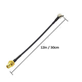 Ts9 To Sma Female External Antenna Adapter 12'' Cable Pigtail For Usb Modems, Hotspots & Routers - Pack Of 2