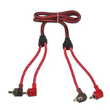 R3.L 100% Oxygen Free Copper OFC Ultra Flex 2-Channel RCA with 90 Degree Ends - Dual Twist Wire Noise Reducing Audio Cable for Amplifiers,