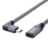 Usb C Cable,Usb Type C Male To Female Extension Cable 90 Degree Angled With Sl