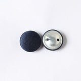 Handmade Navy Blue Button Dupion Fabric Covered Round 12 Buttons For S