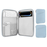 MoKo 9-11 Inch Tablet Sleeve Case, Fits 11inch iPad Air M3, iPad A16 2025, Pro 11 M4, iPad 10/9/8/7th, Galaxy Tab S9/S8/A8/A7, Protective Bag Carrying Case with Pocket, Misty Blue