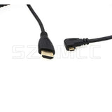 Left Angled Micro Hdmi To Hdmi High Speed Coiled Cable For Tablet Canon Sony D