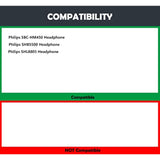 Premium Replacement Earpads Cushions Compatible With Philips Sbc-Hm450 Shb5500 Shl8805 Headphones Ear Pads With Softer Protein Leather/Memory Foam