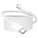 Usb C Cable, Usbc To Usbc Fast Charging Cable Nylon Braided (3Ft 60W, 1-Pack) For Iphone 16/15 Pro/Plus/Pro Max, Ipad Mini 6/7/Pro/Air, Macbook Air/Pro, Samsung Galaxy S24 And More (White)
