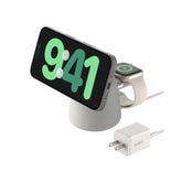 Belkin 2-in-1 MagSafe Wireless Charging Dock 15W Fast Charge iPhone Charger Compatible with iPhone 16, 15, 14, and 13 Series, AirPods, and Other MagSafe Enabled Devices, Includes Power Supply - Sand