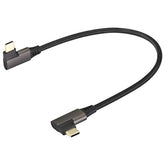 90 Degree Usb 3.1 Type C Cable Right & Left Angled 3.1 Usb Type C Male 4K@60Hz Gen 2 Extension Cable Supports Charging,Data,Audio,Video Cable For Laptop & Tablet & Mobile Phone.(0.3M/1Ft)