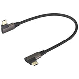 90 Degree Usb 3.1 Type C Cable Right & Left Angled 3.1 Usb Type C Male 4K@60Hz Gen 2 Extension Cable Supports Charging,Data,Audio,Video Cable For Laptop & Tablet & Mobile Phone.(0.3M/1Ft)
