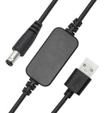 USB to DC Boost Converter Cable, USB 5V to DC 9V Boost Connector Cable, with 8 DC Connectors (6.0 x 4.0, 6.3 x 3.0, 5.5 x 2.5, 5.5 x 2.1, 5.5 x 1.7,