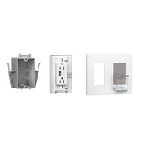 Legrand radiant RWC826USBWCCV2 Wireless USB Charger with 15 Amp Tamper Resistant Outlets and Type A USB Charging Port, for All Qi Enabled Smartphones, White (1 Count)