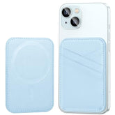 For Magsafe Wallet, Strongest Magnetic Wallet Card Holder For Iphone 15/14/13/12 Series, 0.12 Invisible Ultra-Thin Magnetic Phone Wallet, 3 Card Slots, Fits 3 Cards, Vegan Leather, White Ice