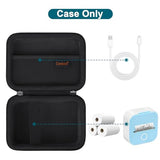 Carrying Case For Memoking/Ponek/Phomemo/Omezizy/Memoqueen T02 Mini Printer Sticker Printer, T02 Portable Thermal Printer Box For Thermal Paper, Usb Cable, Black (Case Only)