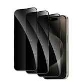 Privacy Screen Protector For Iphone 15 Pro, Shatterproof Tempered Glass Accessories, Anti Spy Tempered Glass Film, Case Friendly Ultra Resistant 9H Hardness Anti-Glare Hd Black -3 Pack
