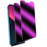 [2-Pack Privacy Screen Protector Designed For Iphone 16E, Iphone 14, Iphone 13 Pro, Iphone 13 Anti-Blue Light Tempered Glass, Purple Anti-Spy, Eye Protection, Colorful Gradient