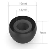 10 Pairs Small Silicone Replacement Earbud Tips (Black)