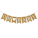 Oh Baby Burlap Banner For Baby Shower Decorations And Gender Reveal Party