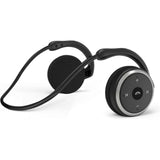 Behind The Head Headphones, Bluetooth 5.0 Neckband Around Head Headphones Lightweight Small Foldable Wireless Sports Sweatproof Headset With Microphone & Carrying Case (Black)