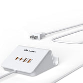 Usb C Gan Charger For Multi Devices, 4 Ports Usb Charger Hub For Macbook Iphone 14/13/12 Ipad Laptop Samsung Galaxy Google Pixel And More