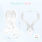 Spring Clamps, 3.5 Inch Clear Plastic Clips For Balloon Arch Backdrop Craft Decoration, Invisible Design, 10 Pcs