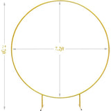 Gold Round Balloon Arch Frame: 7.2ft Wedding Backdrop Stand