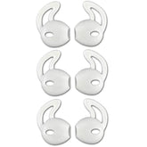 Ear Hook Covers For Earbud Headphones, Noise Isolation Anti-Slip Silicone Earbuds/Ear Plug Tips 3 Pair Cover Tips Accessories Compatible Headset Mnhf2Am/A (White 6Pcs)
