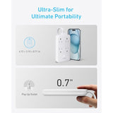 Anker Charging Station, 20W Max 8-in-1 USB-C Power Strip for iPhone 15/14 and MacBook Air/Pro, 5 ft Thin Cord with 4 AC, 2 USB-A, and 2 USB-C Ports, Fast Charging Desktop Charger for Travel, Office