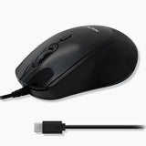 Usb C Mouse Wired - Precise, Comfortable, And Quiet - Type C Mouse For Mac, Macbook Pro/Air, Imac, Apple Ipad, Windows Computer Pc, Laptop - Usbc With 4 Dpi Modes