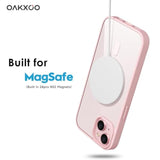 For Iphone 13 Case Clear Magnetic Compatible With Magsafe, Thin Slim Transparent Non Yellowing, Hybrid Soft Silicone Bumper & Hard Plastic Protective Cover For Women, Light Pink