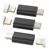 Lightning Female To Usb C Male Adapter(3Pack) For Galaxy Note S10 S22 21 20 Ultra Z Flip Plus 5Xl For Ipad Air4 Type-C Charger Cord Connector For Iphone 7 8 13 Promax Charging Cable