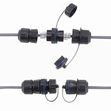 5Pcs Panel Mounting Rj45 Waterproof Connector Cat5/5E/6 Ethernet Lan Cable Dou