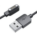 Charging Cable Compatible For Fitvii Hm57/Hm58/H56/Hm18/Hm08/Hm78/Hm86/Ole/Fino2/Nexa Fitness Tracker Magnetic Usb Charging Cord Replacement Charger For Fitvii Smartwatch Accessories, Black