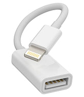 For Iphone Otg Adapter Dongle Lightning Male To Usb Female Cable For Apple For Ipad Air Camera Card Reader Flash Drive Mouse Keyboard Hub Midi U Disk Compatible With 13 11 12 Pro Max Mini Xr X Xs 8 7